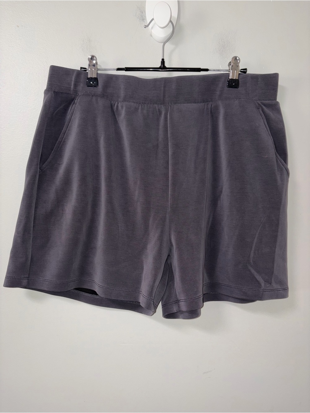 Lazypants Dark Gray Lounge Shorts 5” Inseam Modal Stretch Luxe Athleisure XL